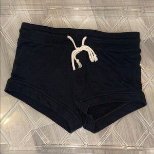 Women’s Black Drawstring Lounge Shorts
